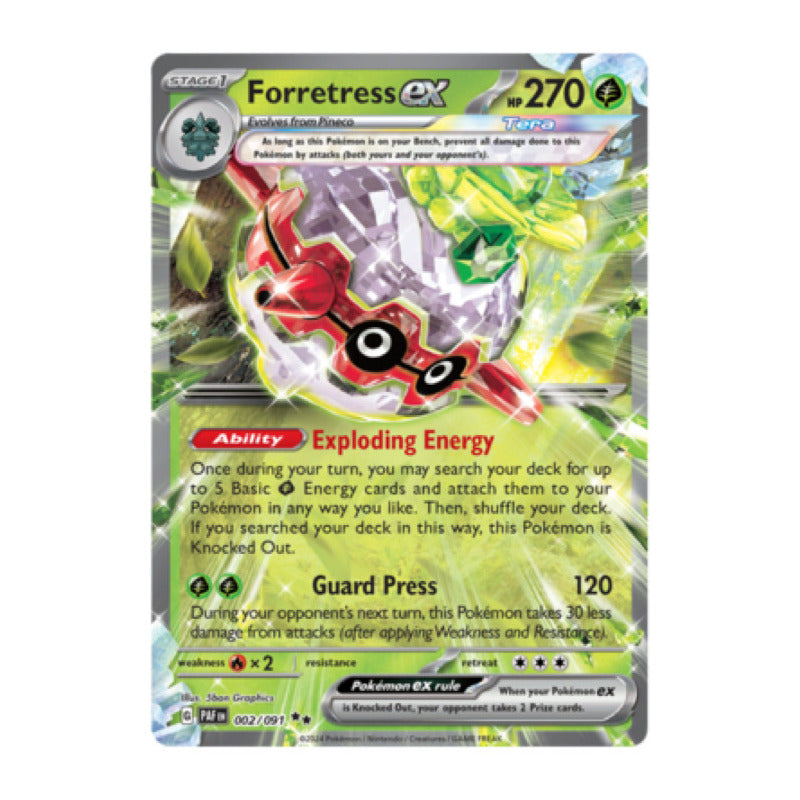 Paldean Fates - 002/091 - Forretress Ex