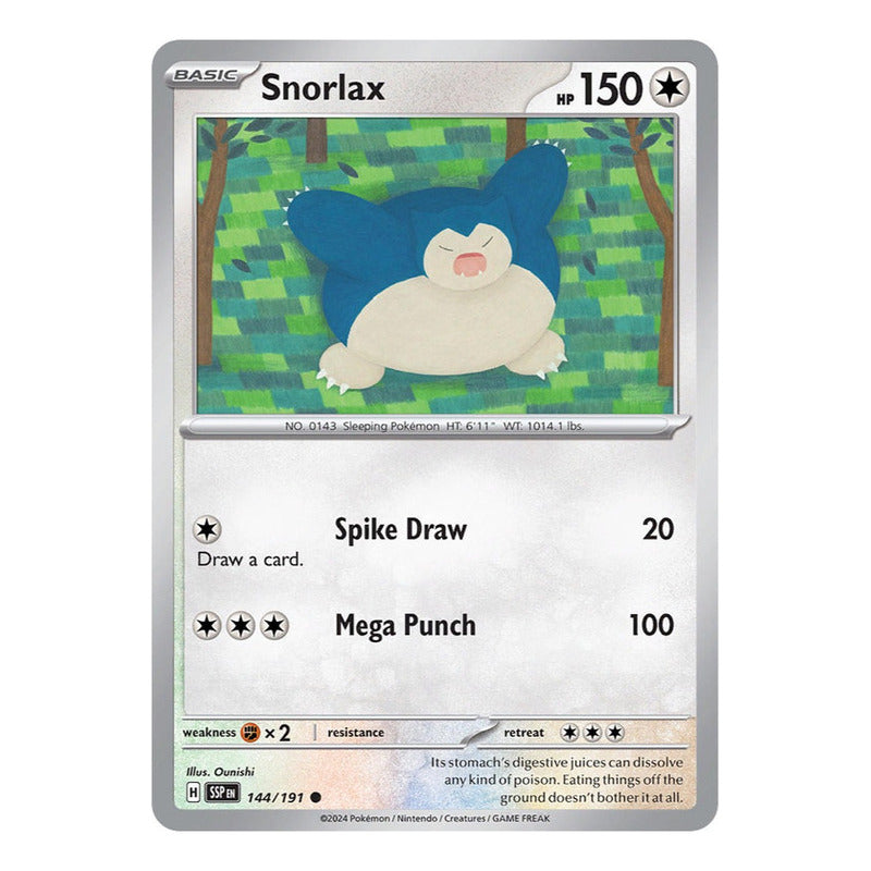 Pokémon Tcg: Surging Sparks - 144/191 - Snorlax [reverse]