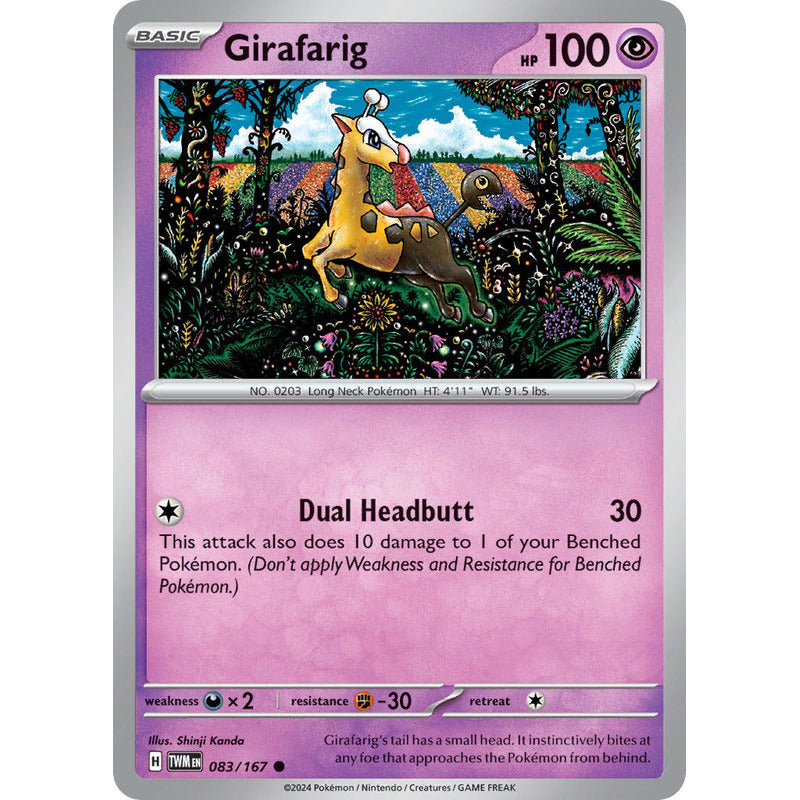 Pokémon Tcg: Twilight Masq - 083/167 - Girafarig