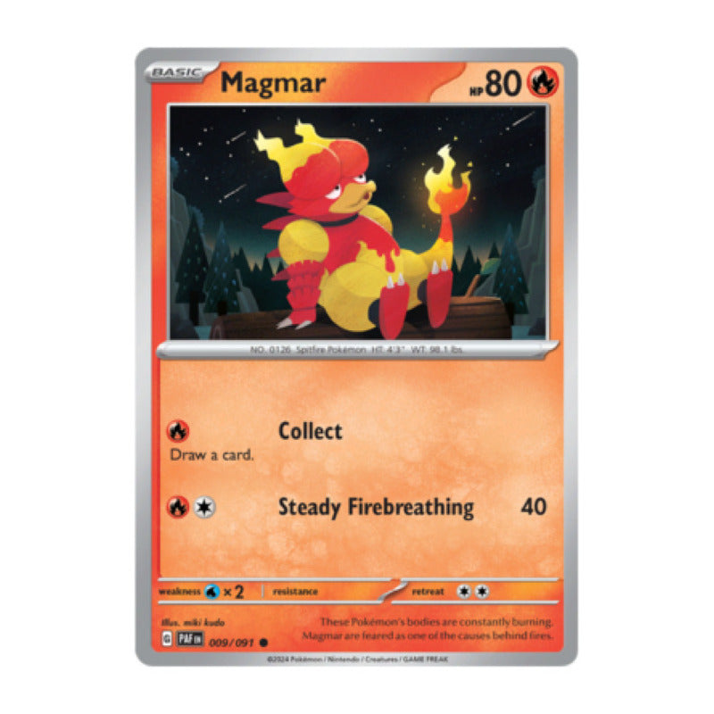 Paldean Fates - 9/091 - Magmar (reverse)