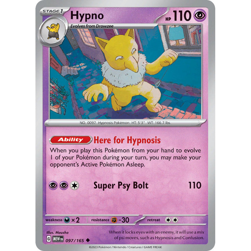 Pokémon Tcg: 151 - 097/165 - Hypno