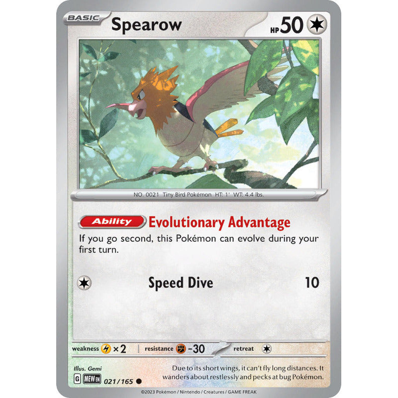 Pokémon Tcg: 151 - 021/165 - Spearow [reverse]