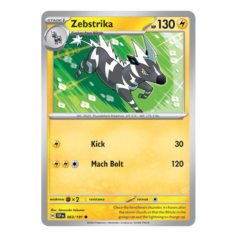 Pokémon Tcg: Surging Sparks - 063/191 - Zebstrika