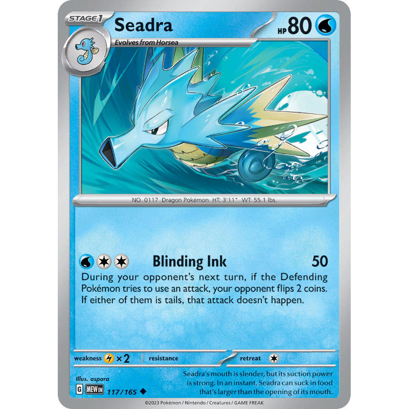 Pokémon Tcg: 151 - 117/165 - Seadra [reverse]