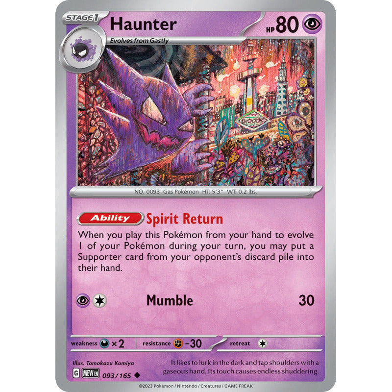 Pokémon Tcg: 151 - 093/165 - Haunter