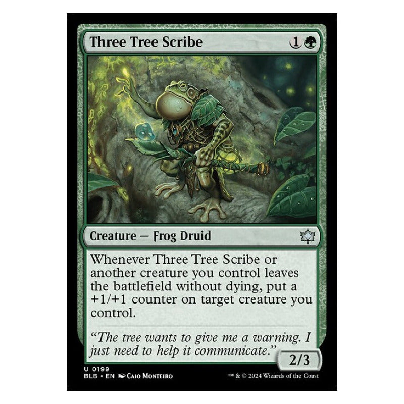 Mtg: Bloomburrow - 199 - Three Tree Scribe [foil]