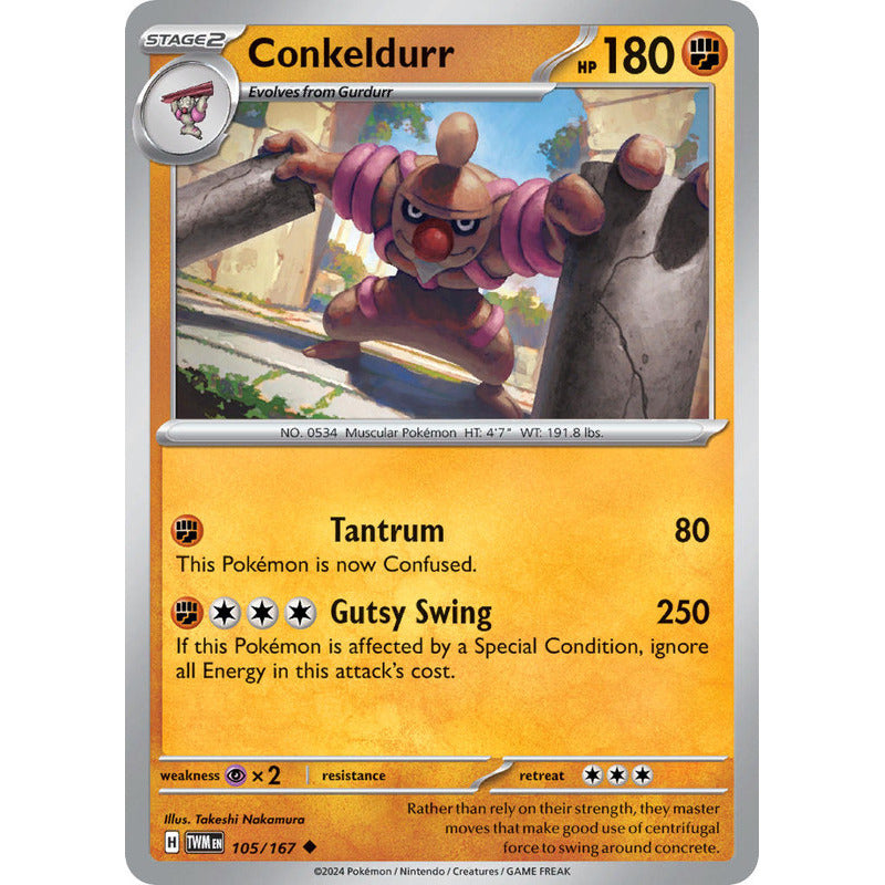 Pokémon Tcg: Twilight Masq - 105/167 - Conkeldurr [reverse]