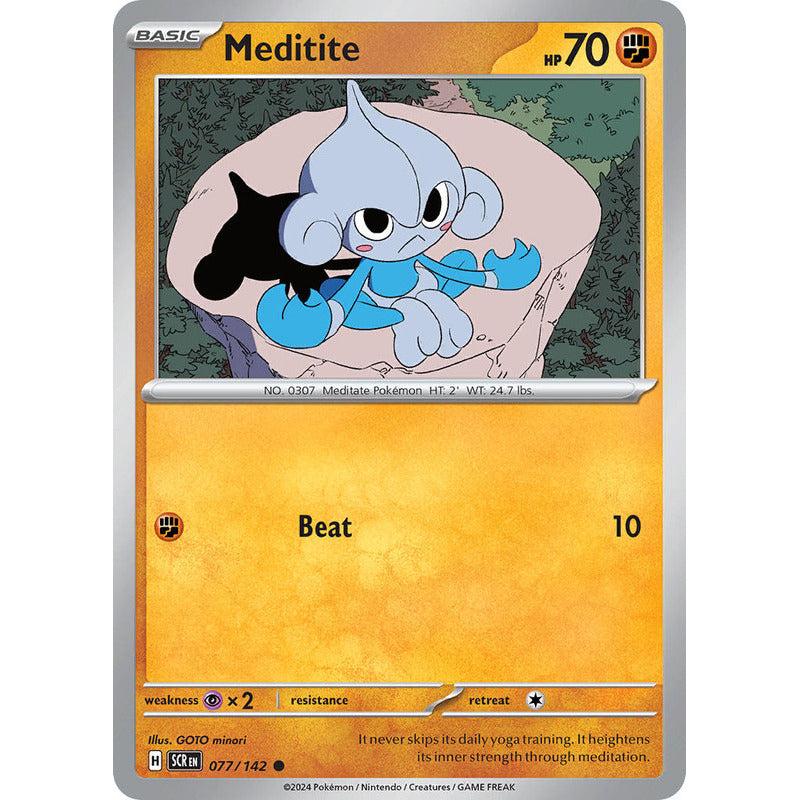 Pokémon Tcg: Stellar Crown - 077/142 - Meditite