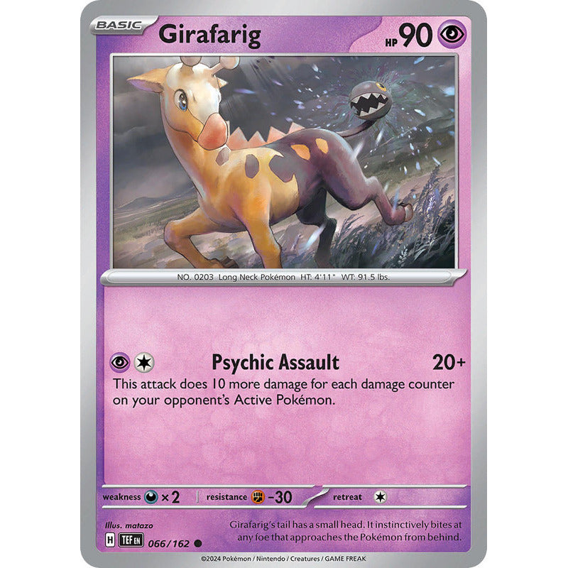 Temporal Forces - 066/162 - Girafarig (reverse)