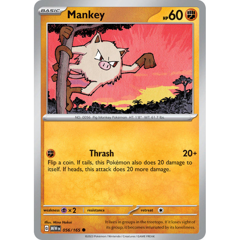 Pokémon Tcg: 151 - 056/165 - Mankey