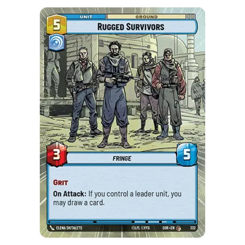 Star Wars Tcg: Sor - 332 - Rugged Survivor [hyperspace Foil]