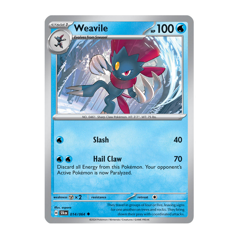 Pokémon Tcg: Shrouded Fab - 014/064 - Weavile