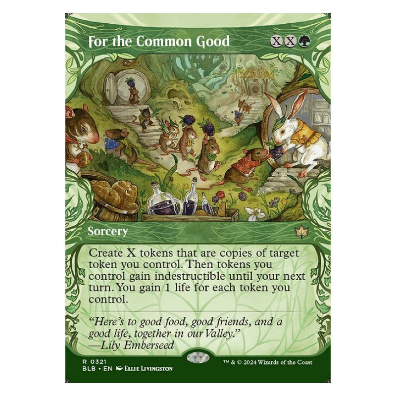 Mtg: Bloomburrow - 321 - For The Common Good [showcase Foil] Idioma Ingles