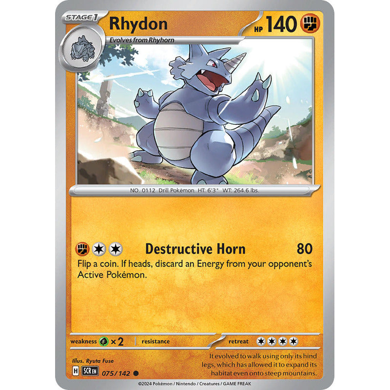 Pokémon Tcg: Stellar Crown - 075/142 - Rhydon