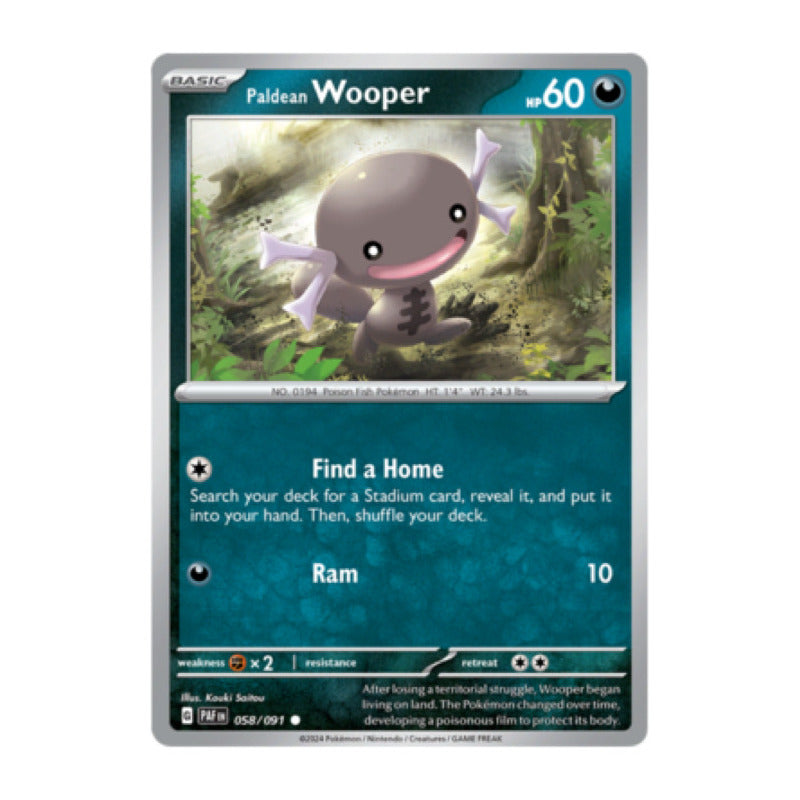 Paldean Fates - 58/091 - Paldean Wooper (reverse)