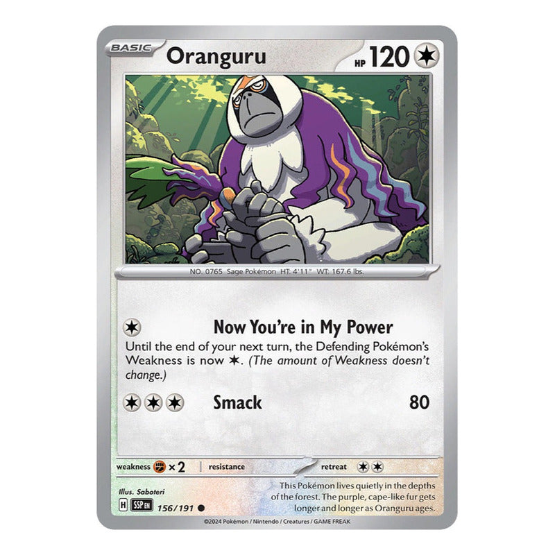 Pokémon Tcg: Surging Sparks - 156/191 - Oranguru [reverse]