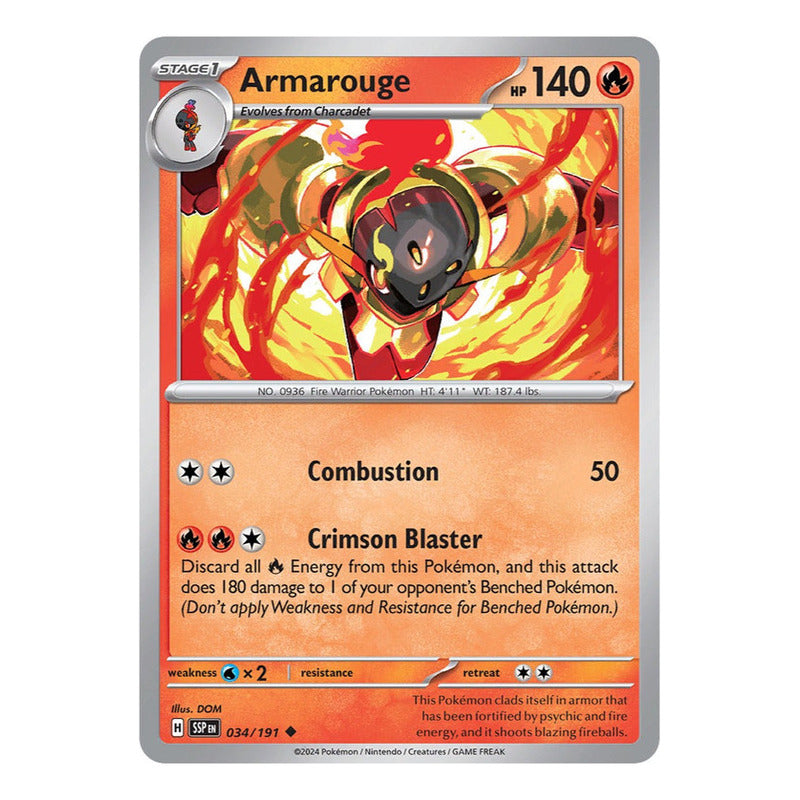 Pokémon Tcg: Surging Sparks - 034/191 - Armarouge [reverse]