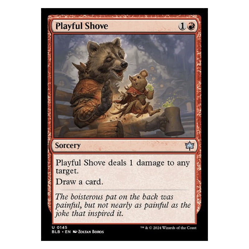 Mtg: Bloomburrow - 145 - Playful Shove [foil]