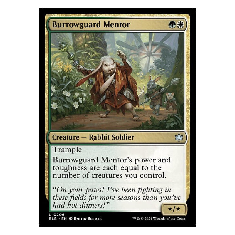 Mtg: Bloomburrow - 206 - Burrowguard Mentor [foil]