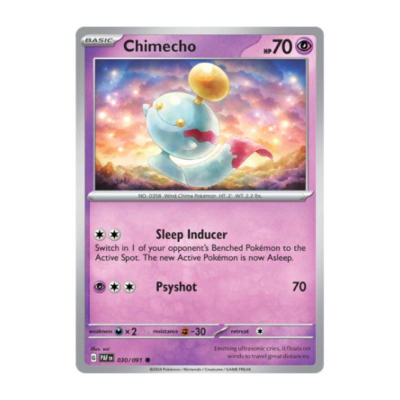 Paldean Fates - 30/091 - Chimecho (reverse)