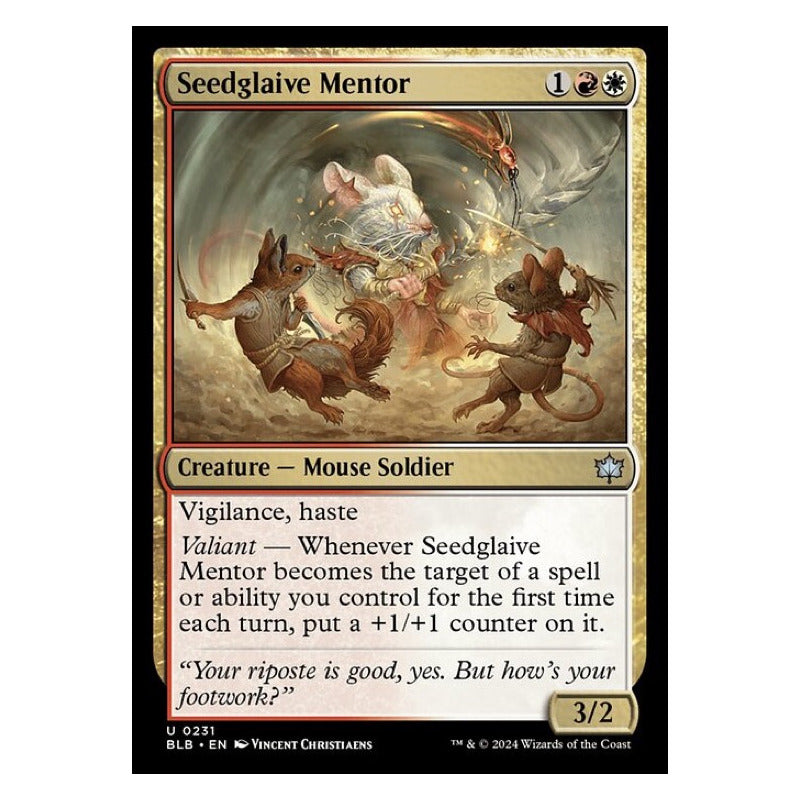 Mtg: Bloomburrow - 231 - Seedglaive Mentor [foil]