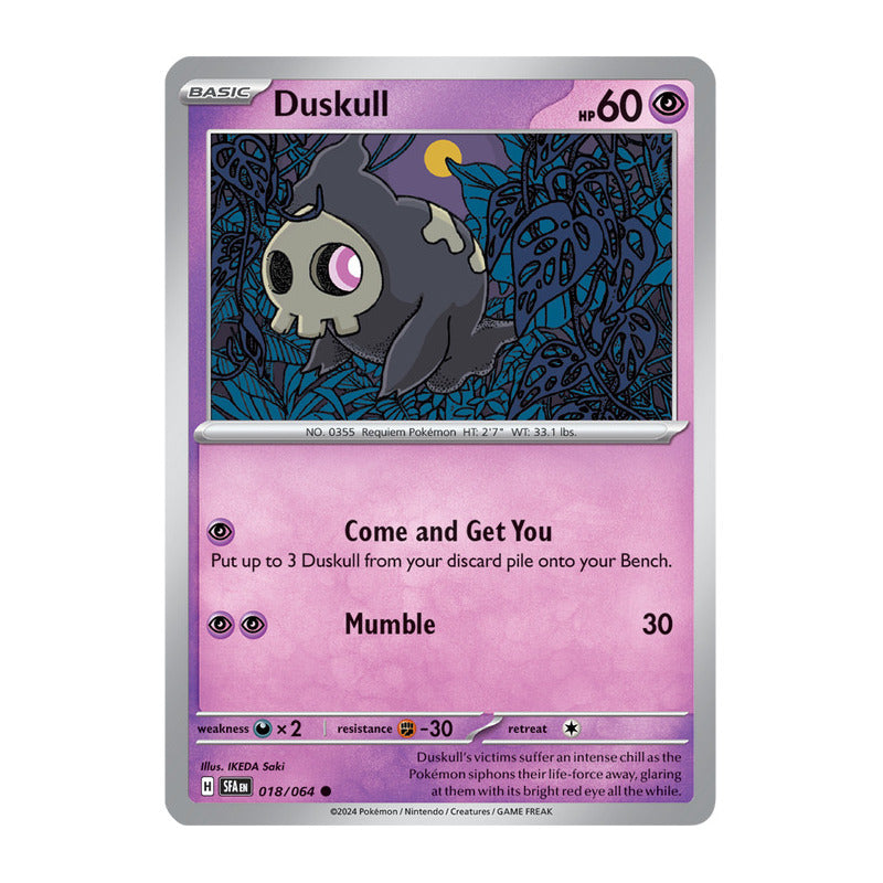 Pokémon Tcg: Shrouded Fab - 018/064 - Duskull