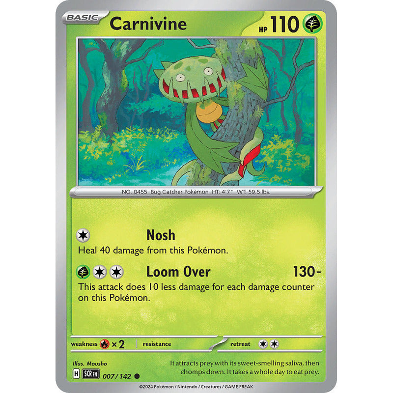 Pokémon Tcg: Stellar Crown - 007/142 - Carnivine [reverse]