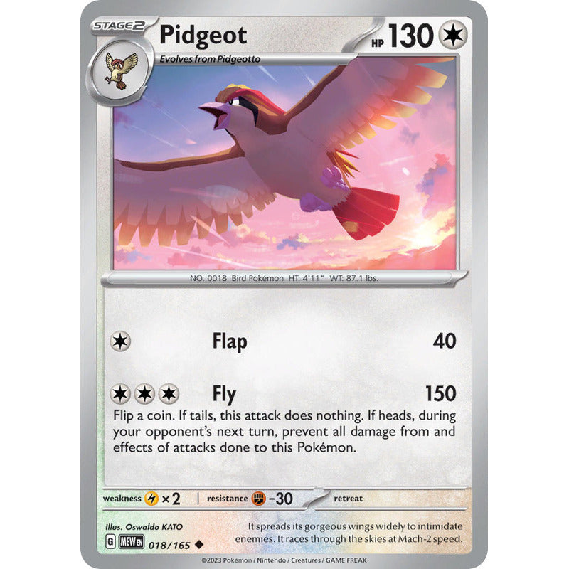 Pokémon Tcg: 151 - 018/165 - Pidgeot [reverse]