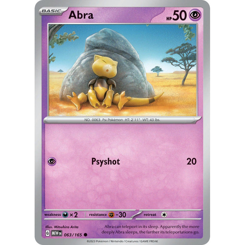 Pokémon Tcg: 151 - 063/165 - Abra [reverse]