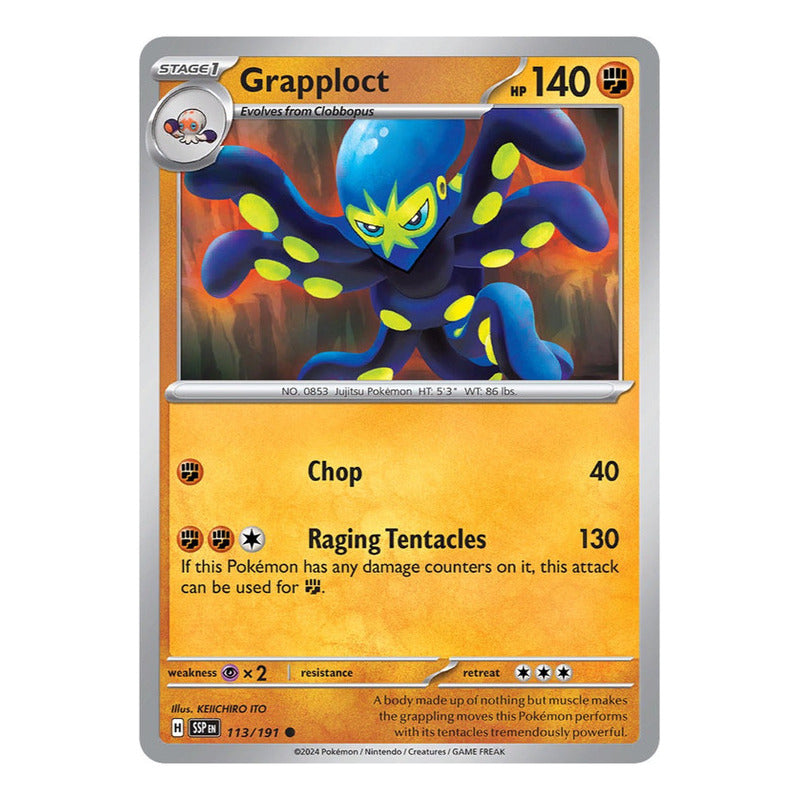 Pokémon Tcg: Surging Sparks - 113/191 - Grapploct [reverse]