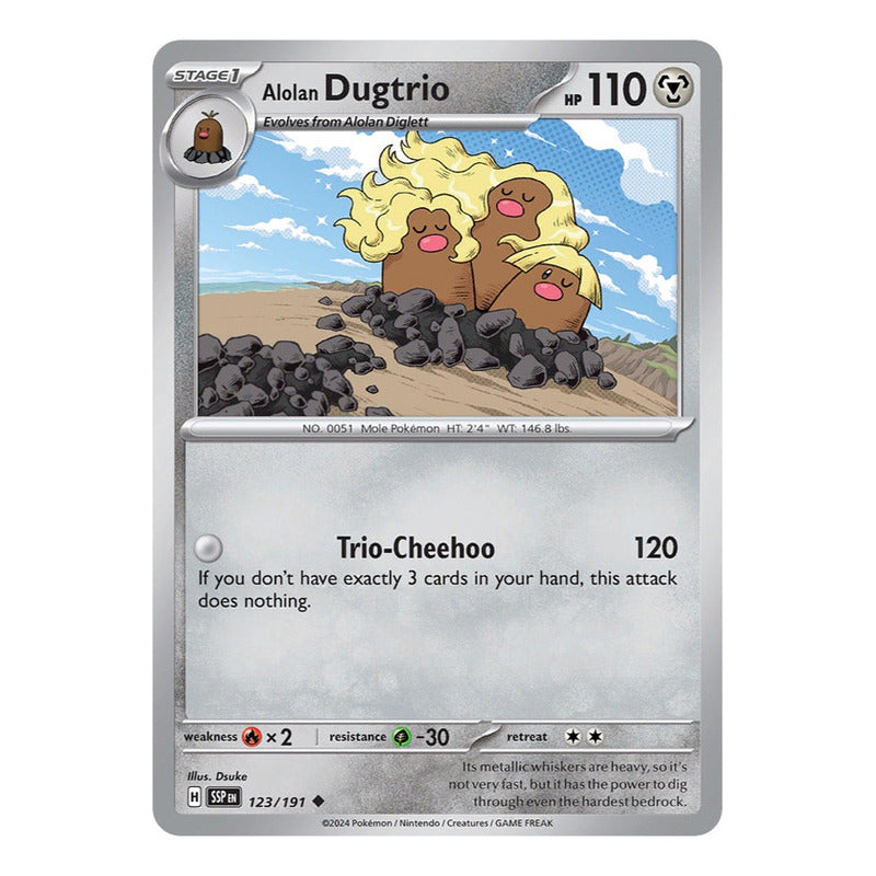 Pokémon Tcg: Surging Sparks - 123/191 - Alolan Dugtrio