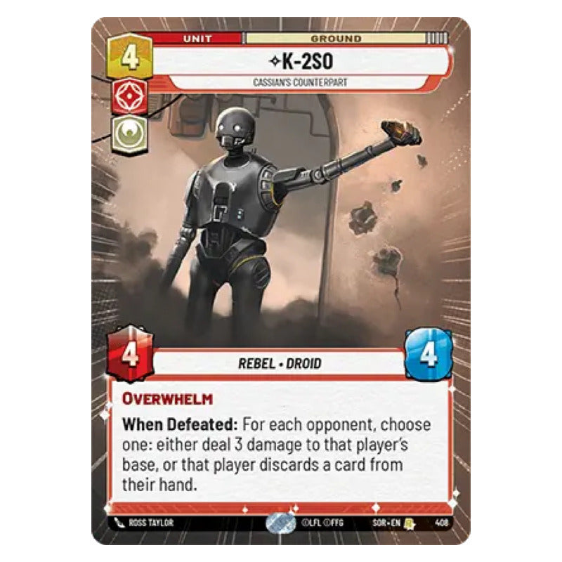 Star Wars Tcg: Sor - 408 - K-2so [hyperspace Foil]