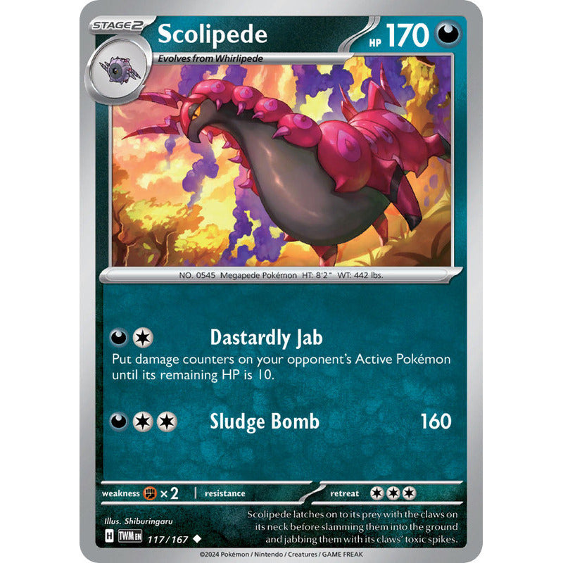 Pokémon Tcg: Twilight Masq - 117/167 - Scolipede [reverse]