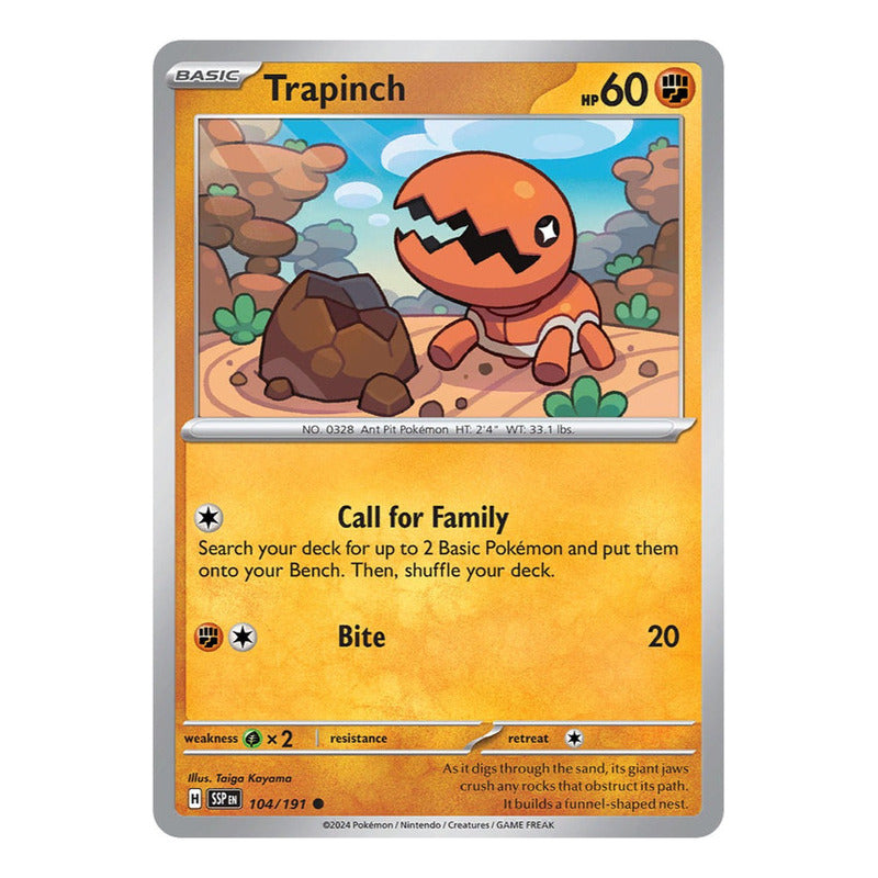 Pokémon Tcg: Surging Sparks - 104/191 - Trapinch