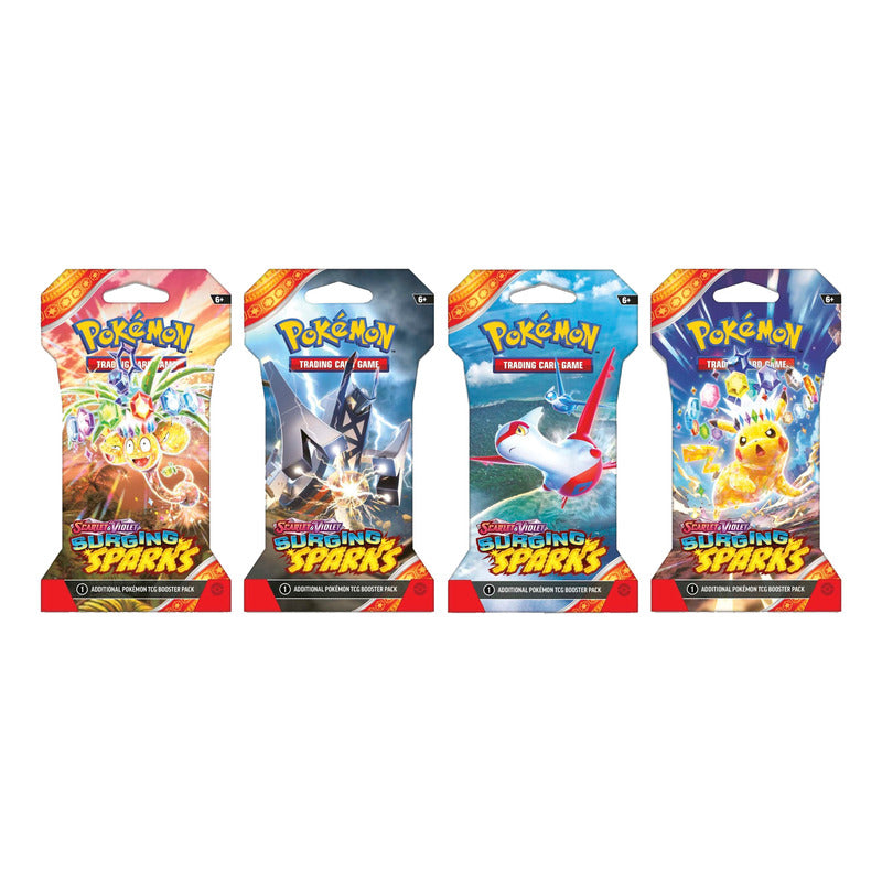 Pokemon Tcg : Surging Sparks - Pack 4 Sleeved Booster Inglés