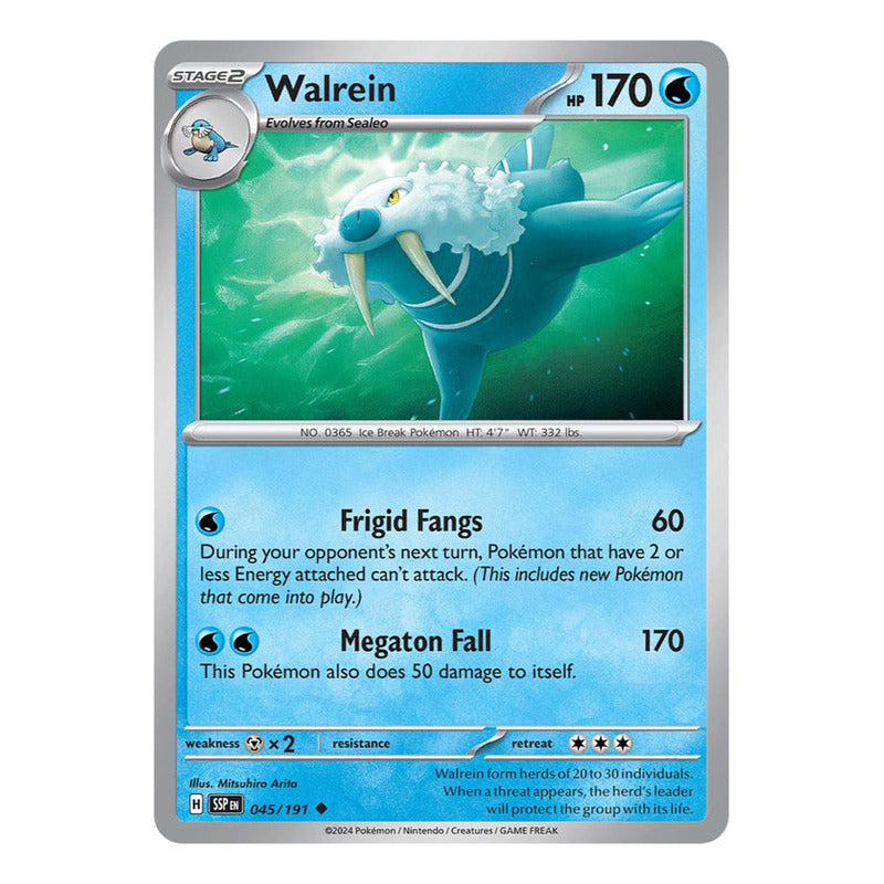 Pokémon Tcg: Surging Sparks - 045/191 - Walrein [reverse]