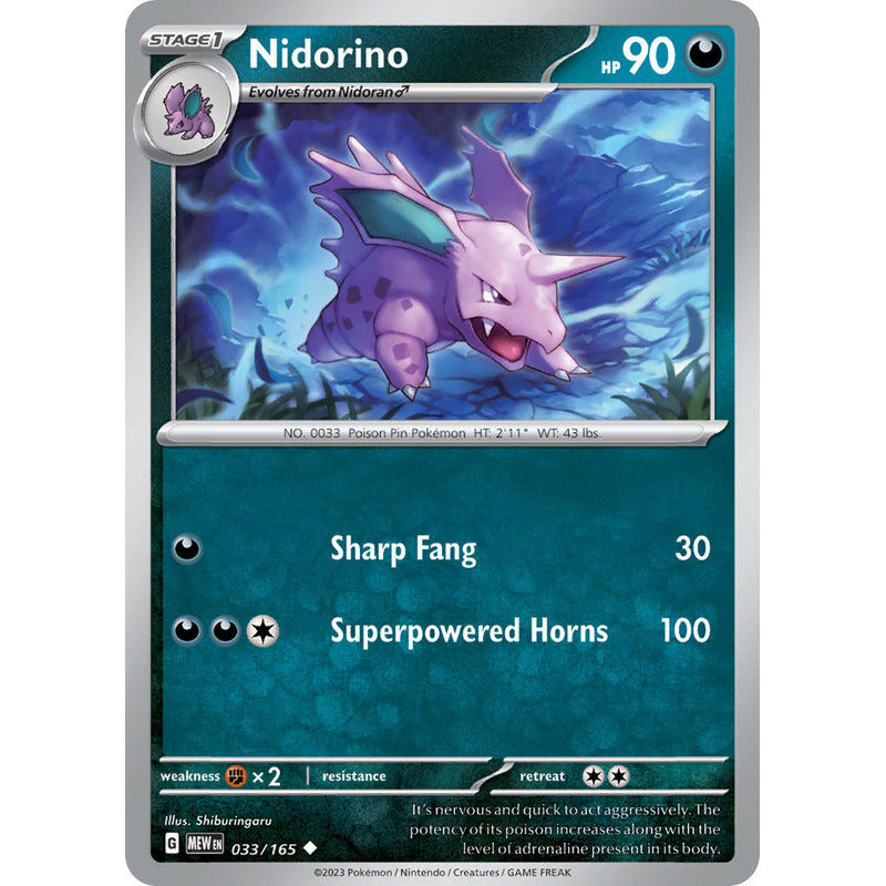 Pokémon Tcg: 151 - 033/165 - Nidorino