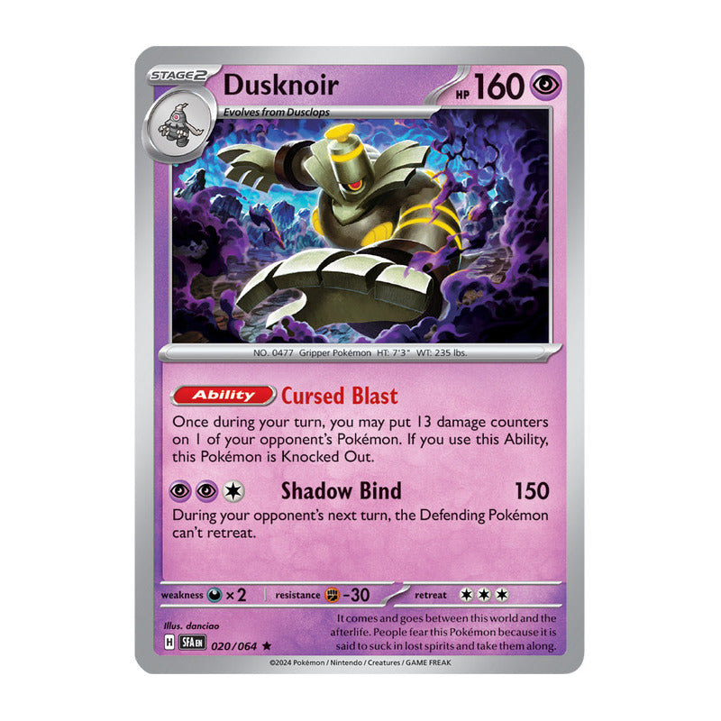 Pokémon Tcg: Shrouded Fab - 020/064 - Dusknoir