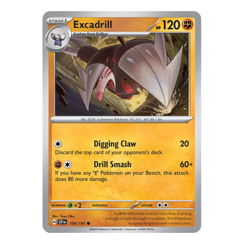 Pokémon Tcg: Surging Sparks - 109/191 - Excadrill