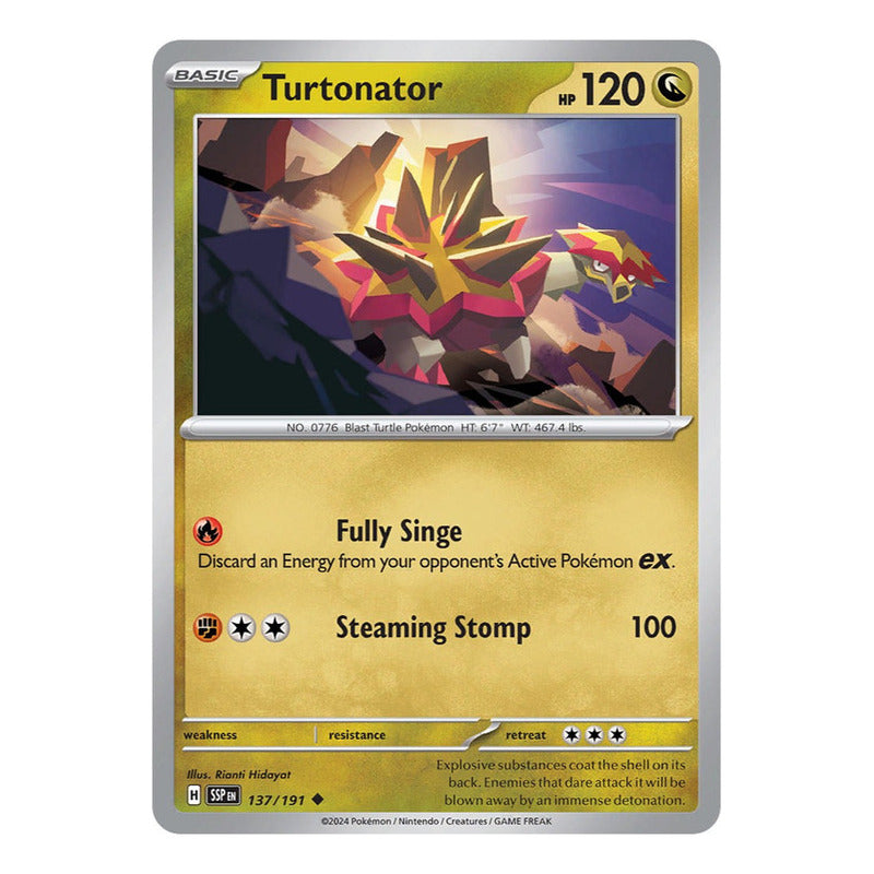 Pokémon Tcg: Surging Sparks - 137/191 - Turtonator [reverse]