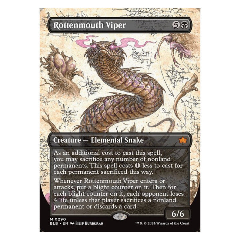 Mtg: Bloomburrow - 290 - Rottenmouth Viper