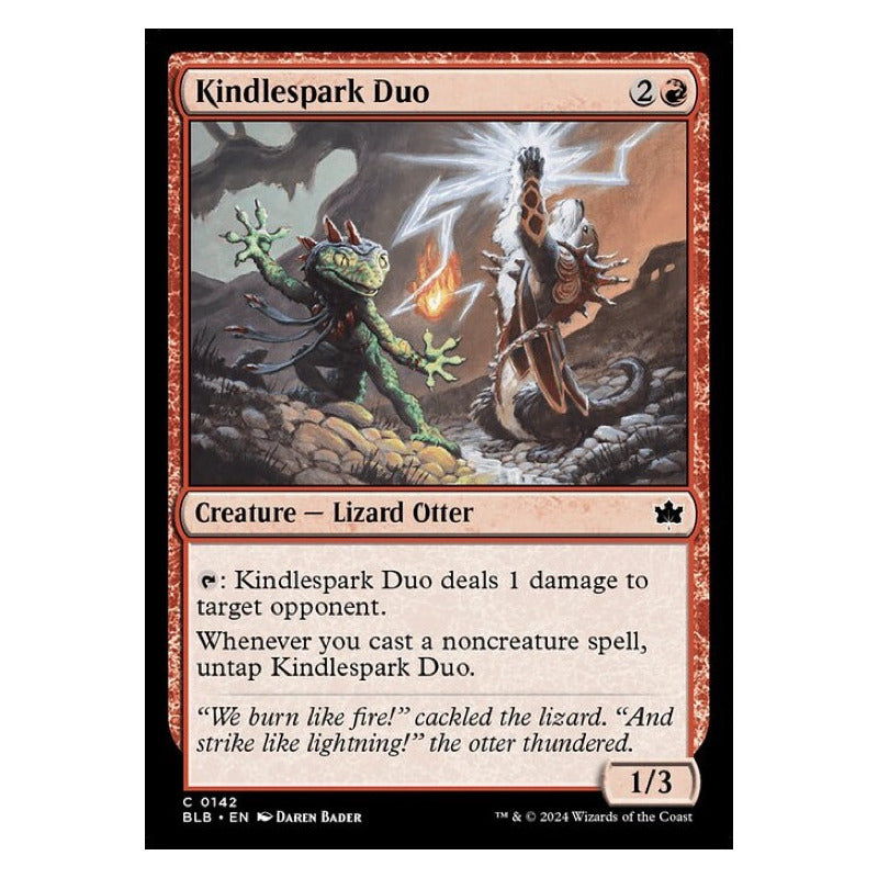 Mtg: Bloomburrow - 142 - Kindlespark Duo [foil]