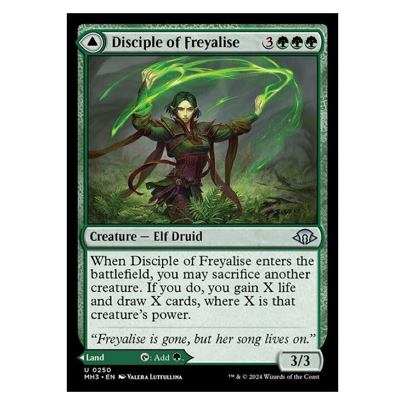 Mtg: Mh3 - 250 - Disciple Of Freyalise // Garden Of F [foil]