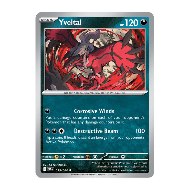 Pokémon Tcg: Shrouded Fab - 035/064 - Yveltal [reverse]