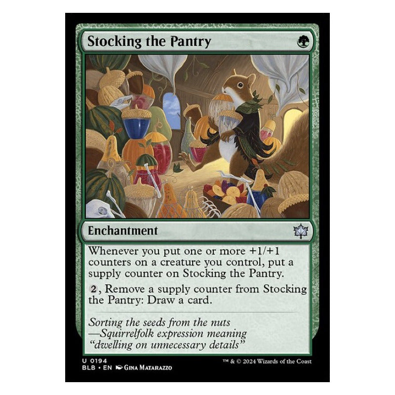 Mtg: Bloomburrow - 194 - Stocking The Pantry [foil]