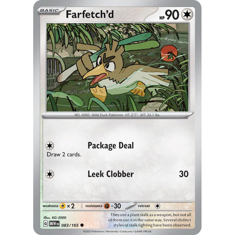 Pokémon Tcg: 151 - 083/165 - Farfetch'd