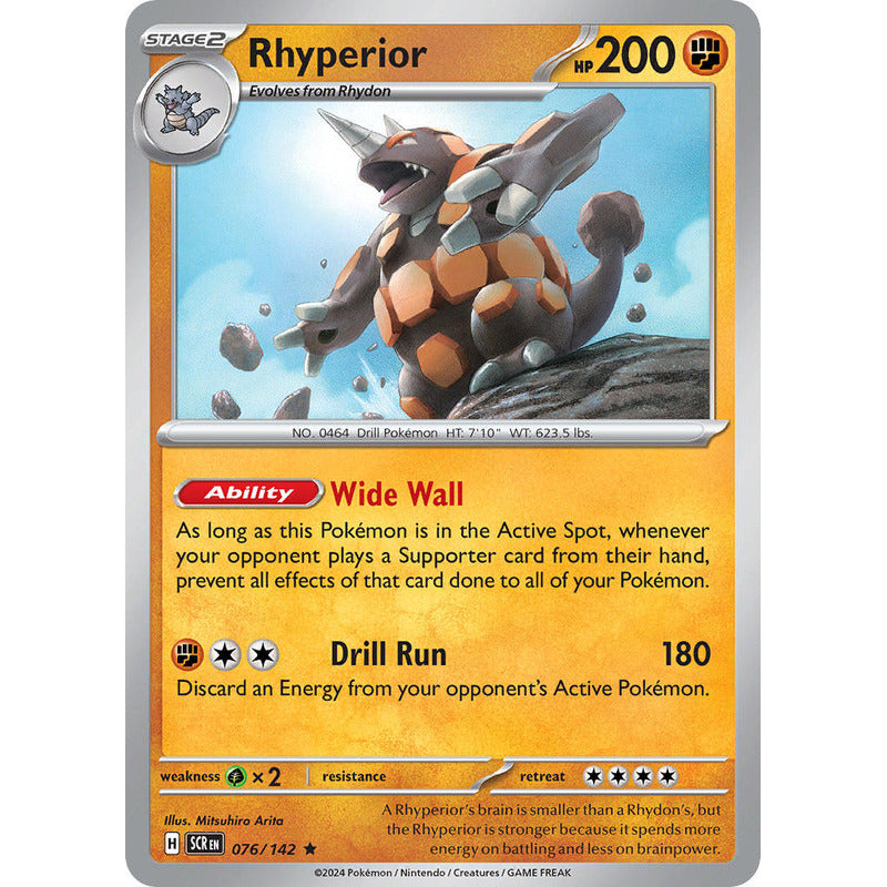 Pokémon Tcg: Stellar Crown - 076/142 - Rhyperior (holo)