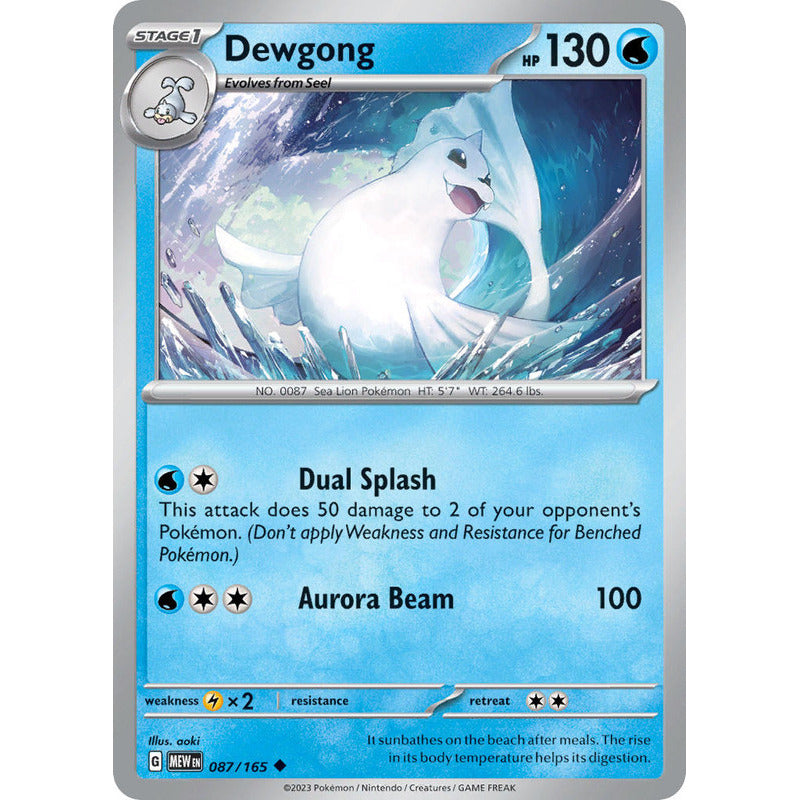 Pokémon Tcg: 151 - 087/165 - Dewgong