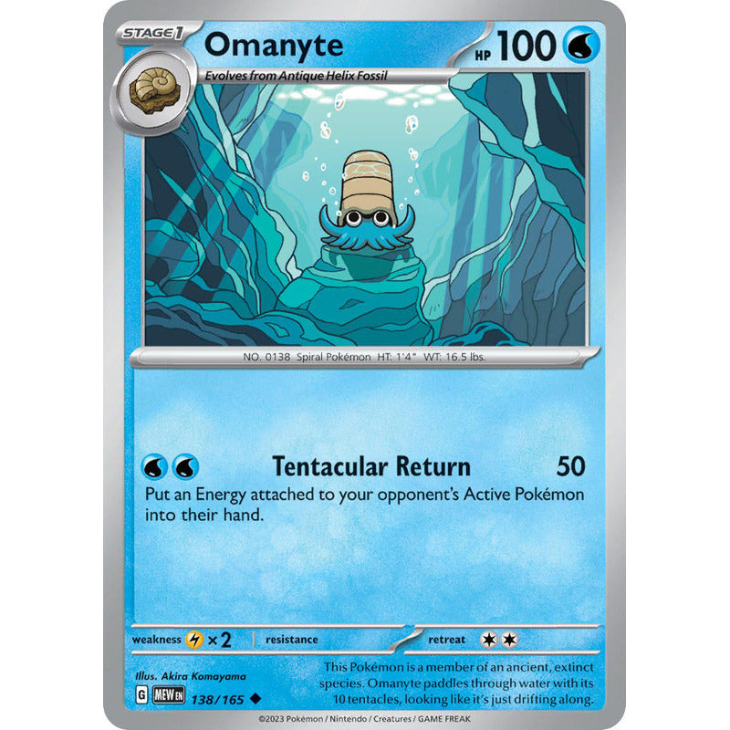 Pokémon Tcg: 151 - 138/165 - Omanyte