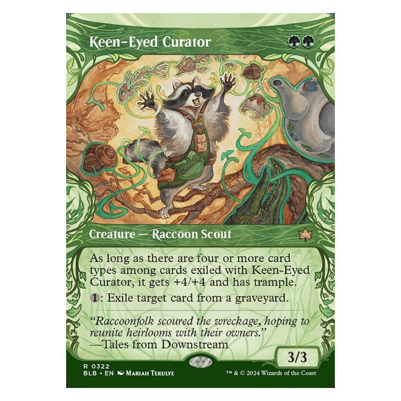 Mtg: Bloomburrow - 322 - Keen-eyed Curator [showcase Foil]